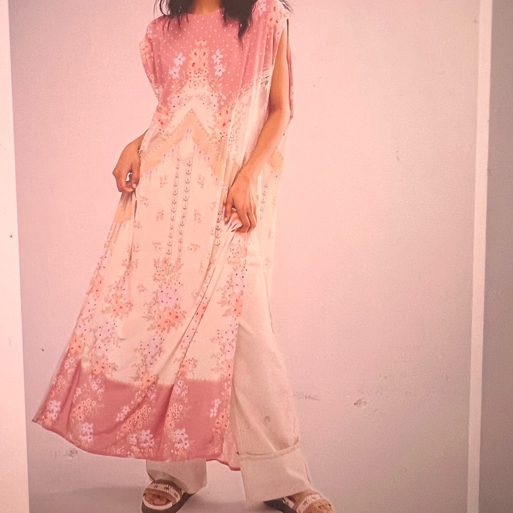 Free People Pink Floral Maxi Dress